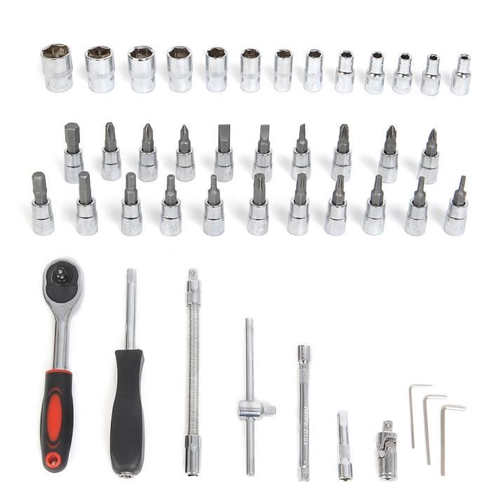 VORXEON Set De 3 Clés à Cliquet Manches Courts Avec Rallonges