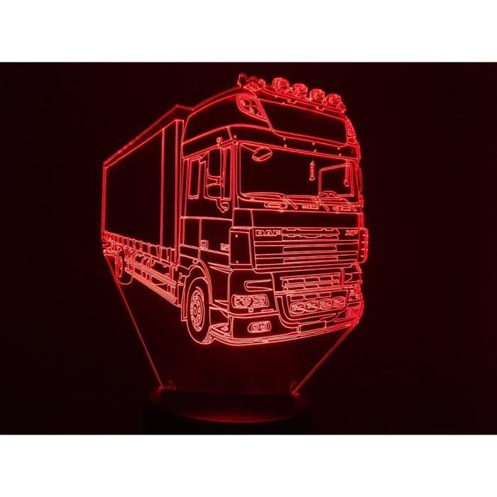 LAMPE 3D . Camion DAF 19T porteur - Cdiscount Maison