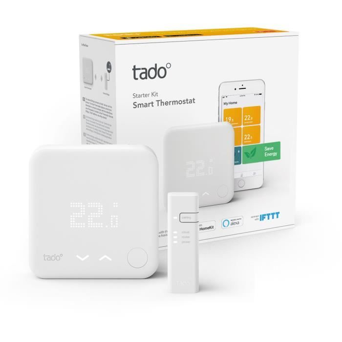 Thermostat connecté TADO connecté Filaire Kit V3+ Noir