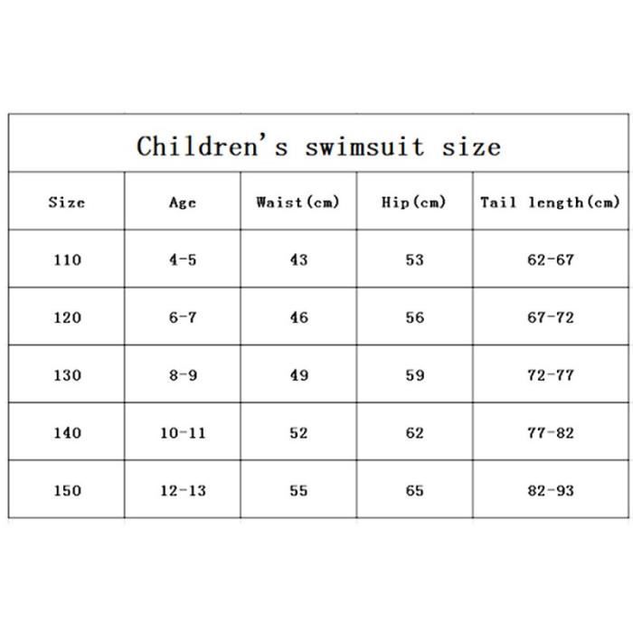 Ensemble Princesse Sirène 3 Pièces Pour Fille 4-12 Ans | Maillot De Bain + Couvre-maillot + Accessoire | Pour Plage, Piscine, été