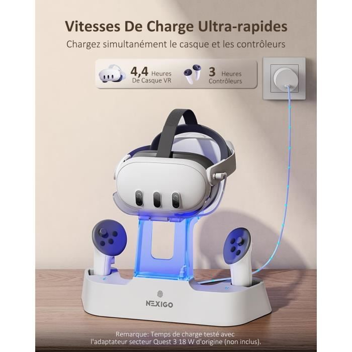 Enhanced Charging Dock Avec Lumière Led [OnOff] Pour Oculus Quest 3