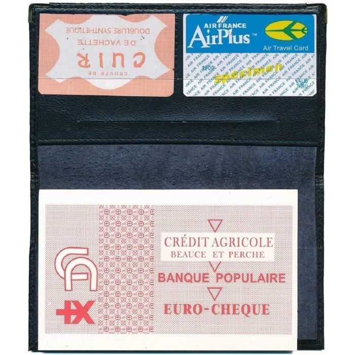 Porte-chéquier Long En Cuir Pour Femme - Noir - Avec Compartiments Cartes Et Tickets