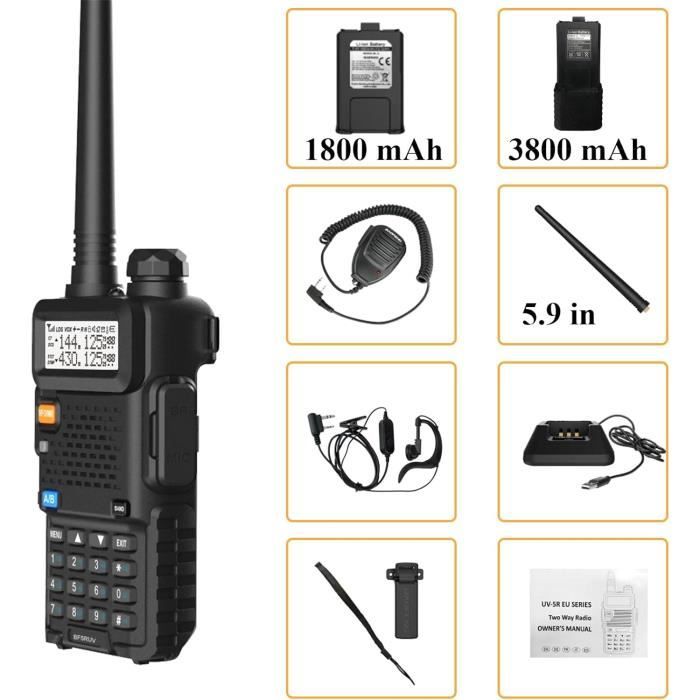 EJ.life Radio bidirectionnelle portable Talkies-walkies sans fil Radio