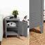 Casier Métal Industriel Black Urban Living - 40x30x57cm - Rangement Compact Avec Porte - Style Moderne