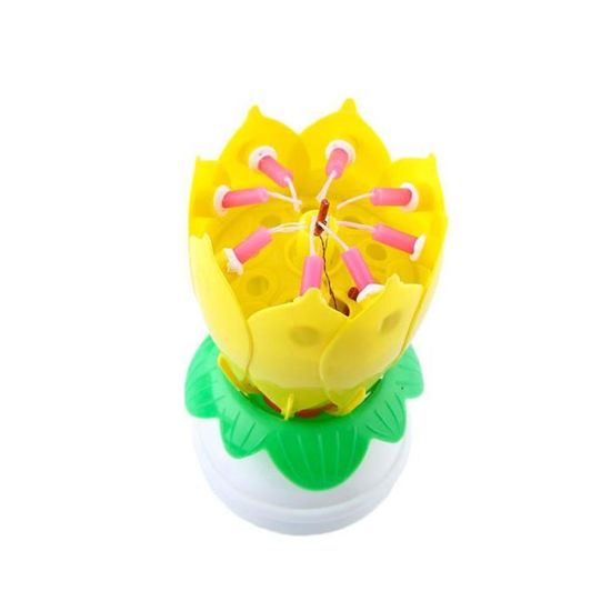 Shop Story Bougie D Anniversaire Magique Fleur Musicale Tournante Pour Decoration De Gateau Jaune Achat Vente Bougie Anniversaire Cdiscount
