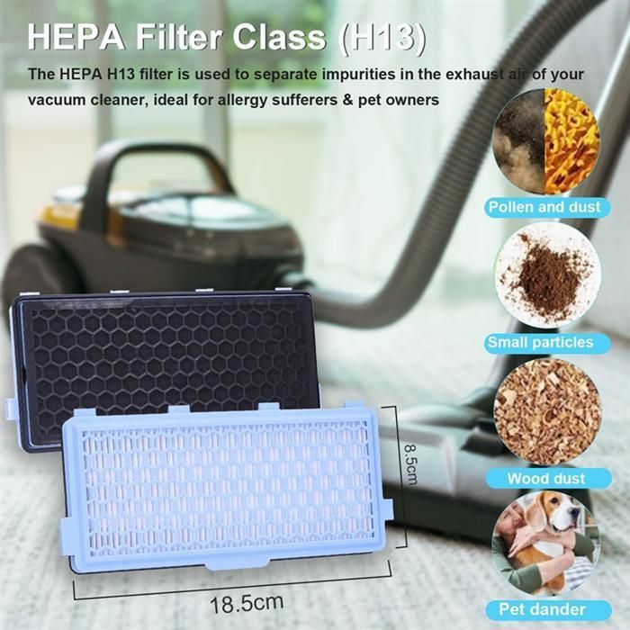 Hermex Alternativer HEPA-Filter Für Miele SF-HA 50 HEPA AirClean 50 Set - Foto 3