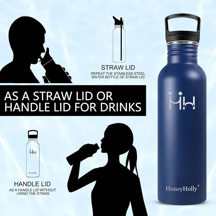 Gourde Avec Paille Compartiment Gourde Isotherme BOTTLE BOTTLE 700 Ml - Acier Inox - Paille Et Rangement Pilules - Saumon - Sport Et Voyage Bouteille Isotherme Sans BPA