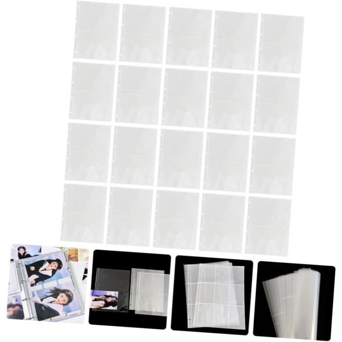 Lot De 20 Protège-pages Pour Cartes De Recettes, Feuilles De Recharge Transparentes Pour Classeurs à