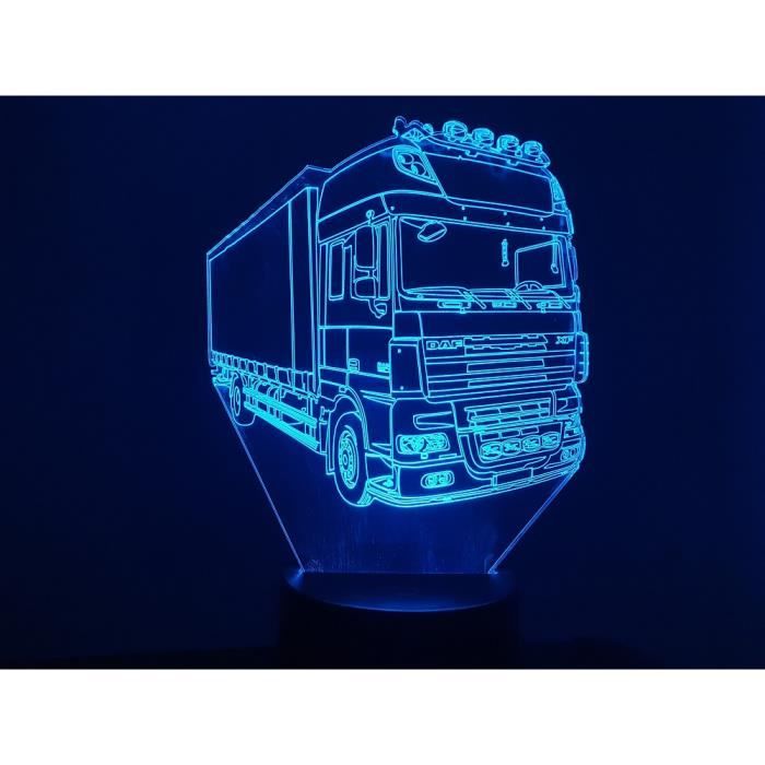 LAMPE 3D . Camion DAF 19T porteur - Cdiscount Maison