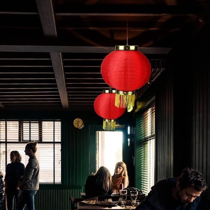 Lanterne Chinoise - Décoration Japonaise Ronde - 10 Pouces - Pour Intérieur  Et Extérieur - Rouge - Lanterne Glück - Lanterne [N109] - Cdiscount Maison