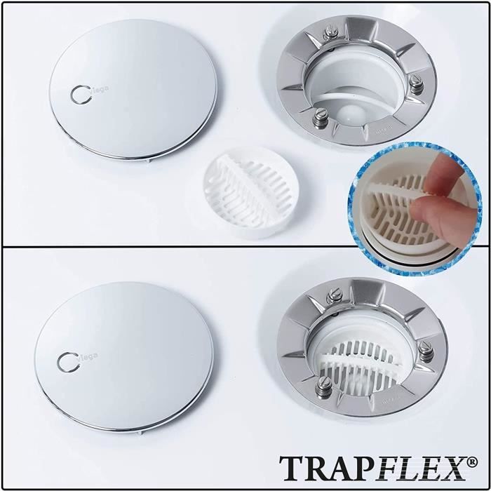 Filtre à Cheveux + Tuyau Plongeur Pour Douche - Compatible 6960 6961 6962 6963 - Anti-Bouchon Siphon Douche