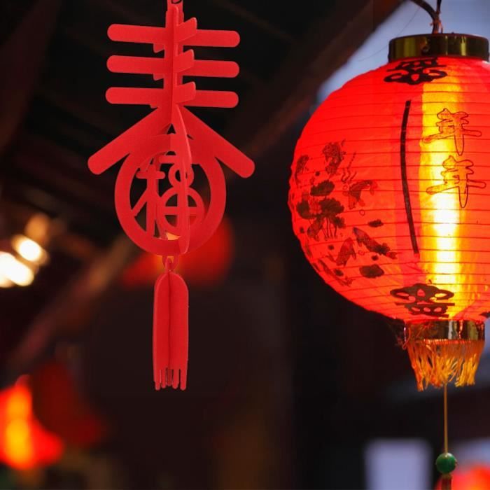 Dioche décoration du festival du printemps Décoration du Nouvel An chinois,  décor suspendu du nouvel an chinois linge decoration