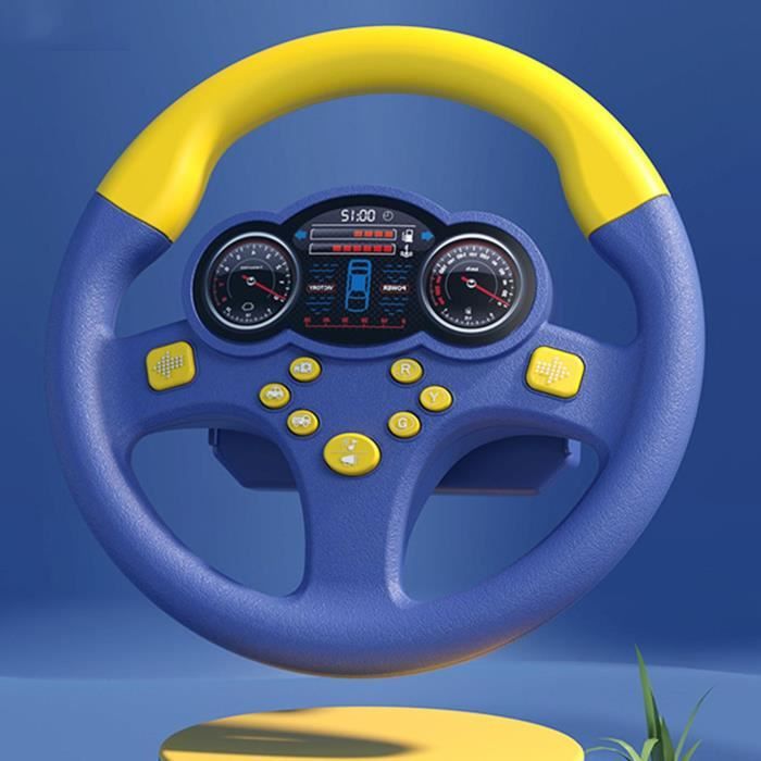 BEO Contrôleur de conduite simulé Jouet de volant de conduite simulé  portable Jouet de sondage éducatif pour enfants Petit cadeau de jouet de  volant Volant de conduite interactif amusant avec musique