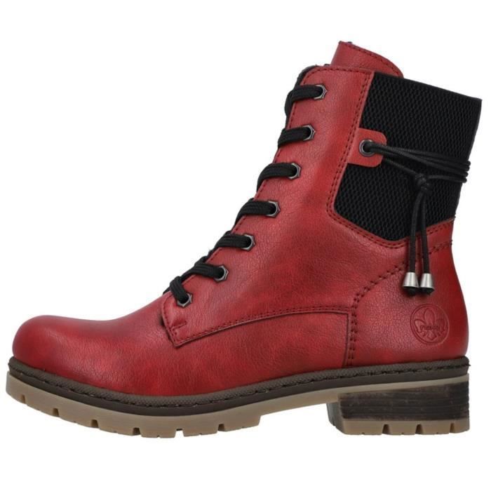 Bottines rieker femme rouge hotsell