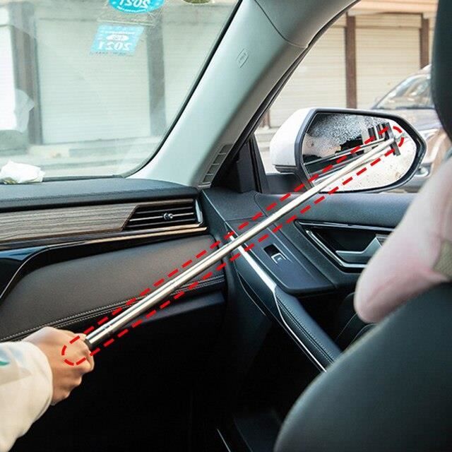 2 Essuie-glaces Pour Rétroviseurs Voiture - Télescopique Jusqu'à 98cm - Avec Sac De Rangement