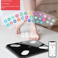 Pèse-Personne,Balance électronique intelligente,Bluetooth,mesure de la graisse corporelle,santé humaine,application - Type White1-3