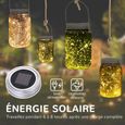 Lanterne de jardin solaire en verre style mason jar - Outsunny-3