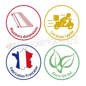 Schild „Attention Au Chien“ – Selbstklebend, Mit Hundepfoten, Aus Acryl