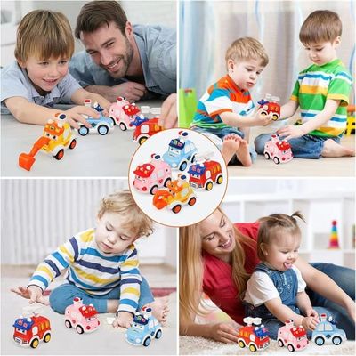 Ballery – Lot 4 Voitures Miniatures Friction – Press & Go – Couleurs Vives – Jouet Éducatif Dès 1 An – Garçons & Filles