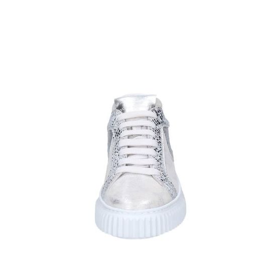 Basket femme blanche et argent clearance