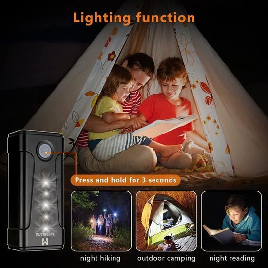 LIEBMAYA Kit de douche de camping avec batterie rechargeable
