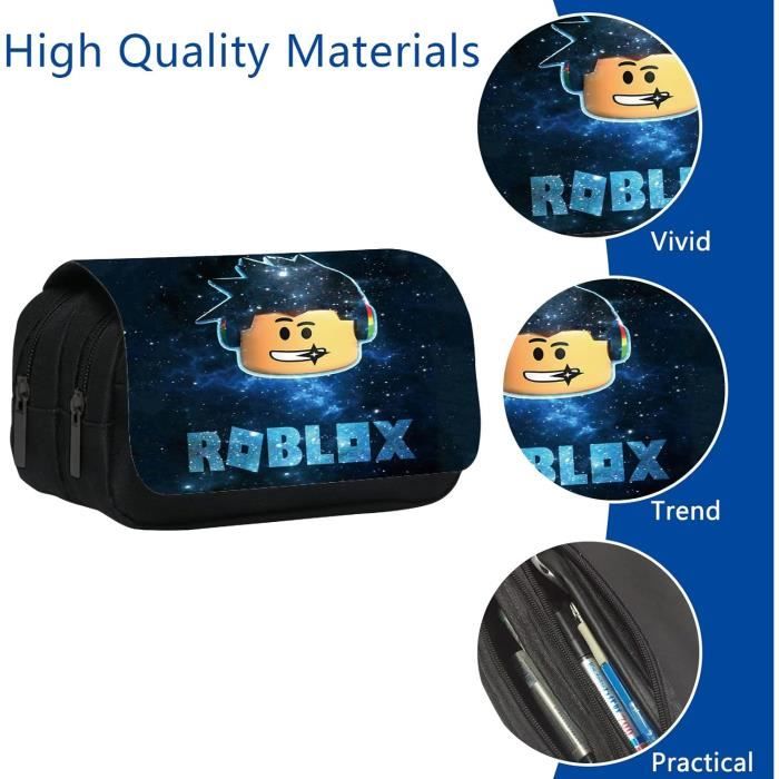 Trousse Scolaire Roblox Pour Fille Et Garçon - Plumier à Fermeture éclair, Toile, 20x10x5 Cm