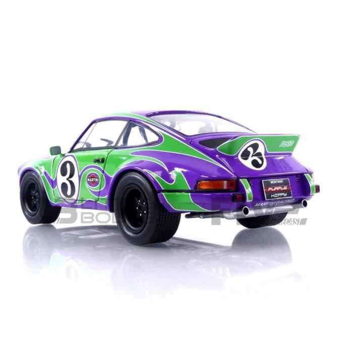 SOLIDO Porsche 911 RSR Hippy Tribute 1973 – Miniature 1/18, 31 Cm, Violet/vert, Modèle De Collection, à Monter