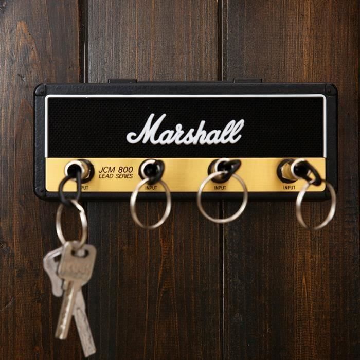 Marshall Amp Porte-clés, Crochets muraux pour porte-clés, Jack II Rack 2.0  JCM800 Crochets pour clés d'organisation de stockage à domicile, avec 8  porte-clés pour prise de guitare, Blanc