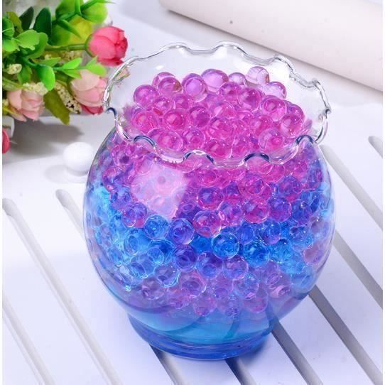 Billes de gel décoratif cristal en vase - ø 6.5 x H 16 cm