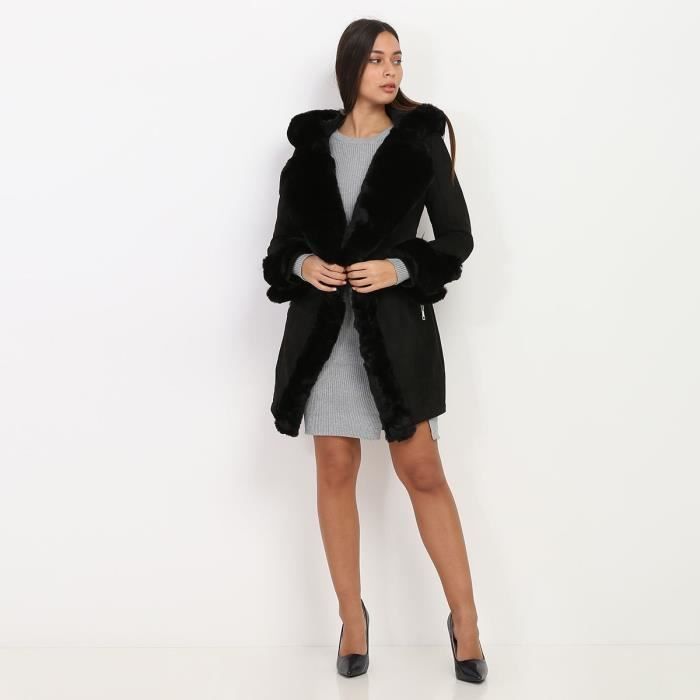 Manteau on sale suedine fourrure