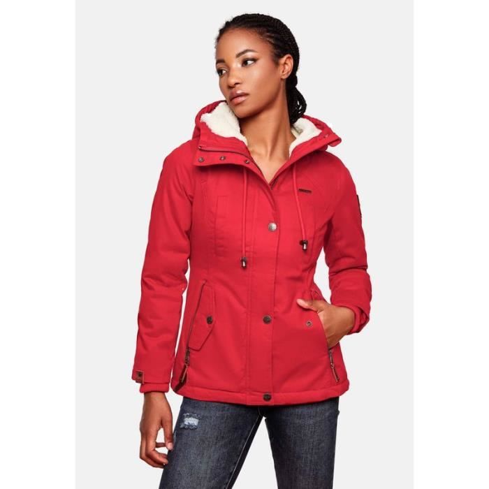 Veste Femme Marikoo Manyola Rouge Hiver Chaude Rouge Cdiscount Pret a Porter