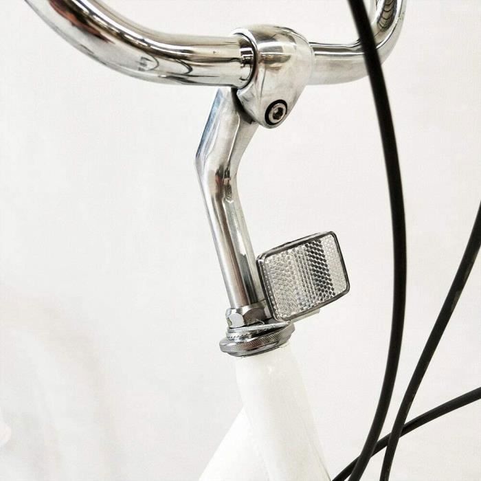 Tricycle Adulte 26 Pouces - Portée 120 Kg + Panier 55 Kg, 6 Vitesses, Freins à Disque, Blanc