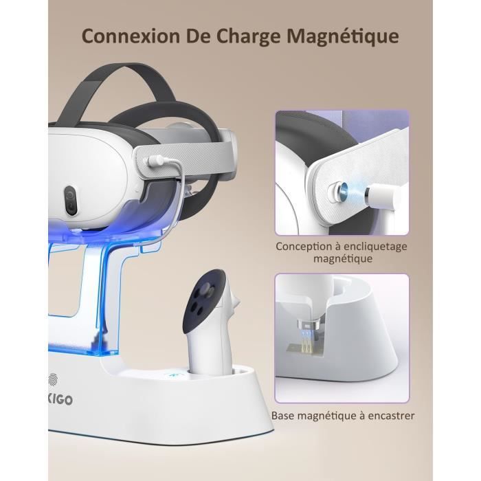 Enhanced Charging Dock Avec Lumière Led [OnOff] Pour Oculus Quest 3