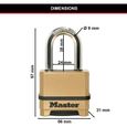 Cadenas Haute Sécurité - MASTER LOCK - M175EURDLF - Combinaison - Zinc - Anse L - Extérieur-4