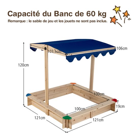 Perfeclan Bac à Sable Montessori, Bac à Sable De Qualité