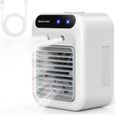 Climatiseur portable silencieux 500 ml, refroidisseur air 2 vitesses + 2 modes brumisation, direction vent 15°, mini clim