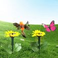 1 Set solaire danse papillon oiseau lumière jardin lampe solaire alimenté danse Fluttering papillons colibri Yard dé B  -FJFK03599-0