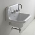 Vasque en céramique rétro 60 cm - BLEU PROVENCE - True Colors - Blanc - Design rétro - Facile d'entretien-0