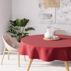 SOLEIL D'OCRE Nappe anti-tâches ronde 180 cm ALIX rouge