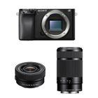 Appareil photo hybride - Sony - Alpha A6100 - Noir - Objectif 16-50 mm - Objectif 55-210 mm
