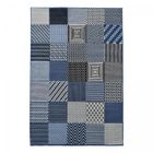 UNAMOURDETAPIS Tapis salon BC GEOTREM Bleu 200x290 Fait en Europe en polypropylène
