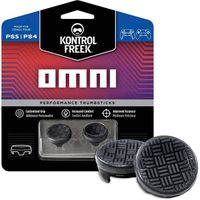 P5 OMNI BLACK - Thumbsticks Grip Game Contrmatérielle, Freek Rubber, Silicone Grip Cover, PS5, Dualsenese, PS