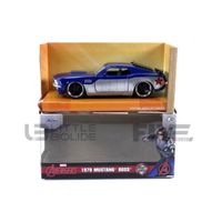 Voiture Miniature de Collection - JADA TOYS 1/32 - FORD Mustang Boss 429 - Winter Soldier - 1970 - Blue / Silver - 31745BL