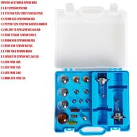 19 pièces de H7x2 - Kit d'Urgence pour Voiture, Ampoule Halogène H4 H7 H1, Lampe Multi-Modèles 12V 60-55W P43