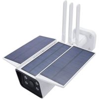 Caméra de Surveillance Solaire Exterieure sans Fil 4G Étanche IP67, Solar Charge Débranché Réseau Téléphone Mobile de Surveillance