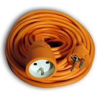 Rallonge électrique 25 m - 3 x 1,5 mm² - Orange