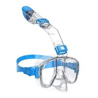 Masque de Plongée Kit de Plongée Snorkeling en Silicone Anti buée Anti fuite avec Support pour Caméra Pour adultes et jeunes