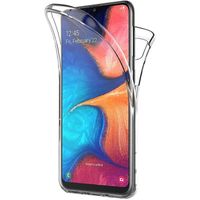 Coque Samsung Galaxy A20e Avant + Arrière 360 Protection Intégrale Transparent Silicone Gel Souple Etui Tactile Housse Antichoc