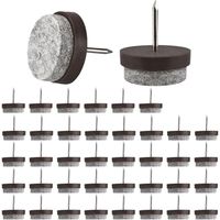 Lot De 4 Patins Glisseurs En Feutre De Qualité - 24 Mm, Silencieux, Pour Meubles Et Objets Lourds