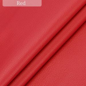Patch Réparation Cuir PU Auto-Adhésif 100x137cm - Grand Format Rouge Pour Canapé Et Sièges